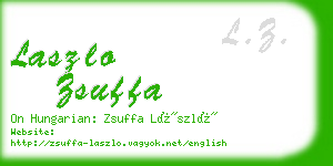 laszlo zsuffa business card